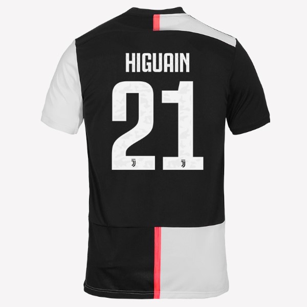 Trikot Juventus NO.21 Higuain Heim 2019-20 Weiß Schwarz Fussballtrikots Günstig